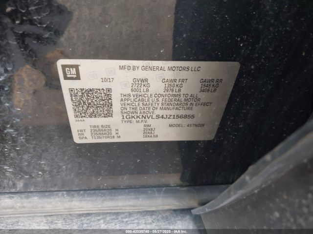 2018 GMC ACADIA 1GKKNVLS4JZ156855 Photo 8