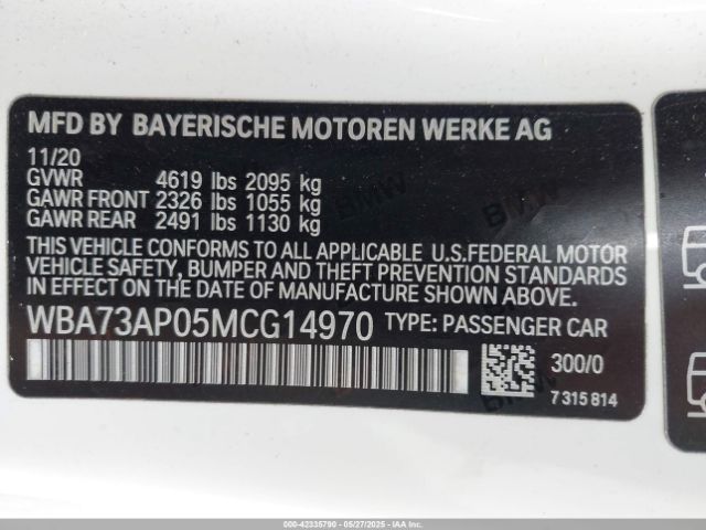 WBA73AP05MCG14970 BMW 430i Xdrive