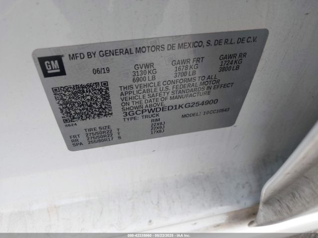 3GCPWDED1KG254900 Chevrolet Silverado 1500 Rst