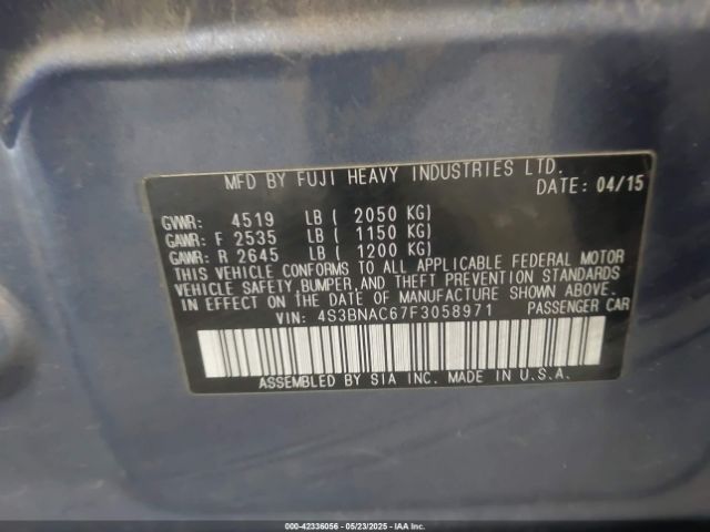 4S3BNAC67F3058971 Subaru Legacy 2.5i Premium