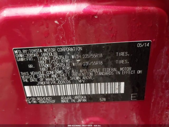 JTMDFREV9EJ008026 Toyota Rav4 Limited