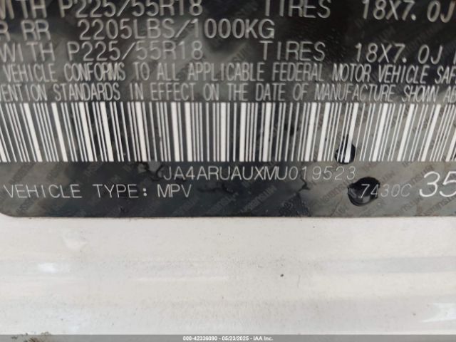 2021 MITSUBISHI OUTLANDER SPORT JA4ARUAUXMU019523 Photo 8