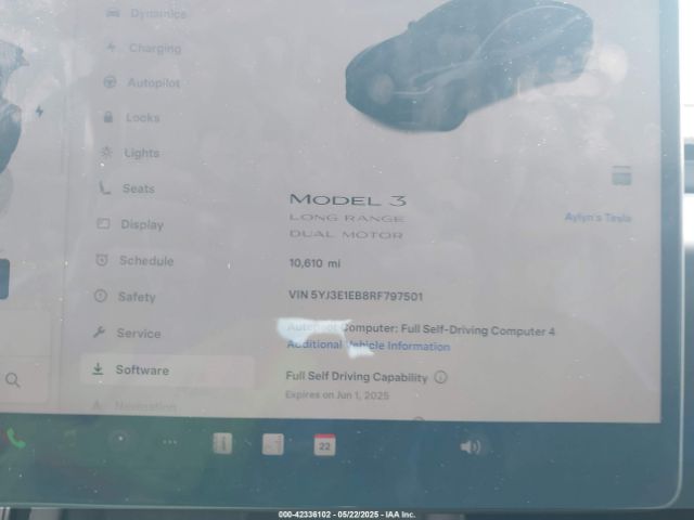 5YJ3E1EB8RF797501 Tesla 2024