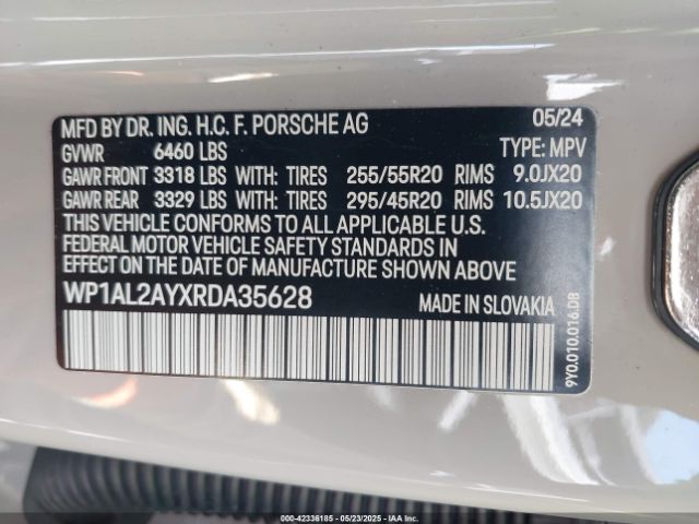 2024 PORSCHE CAYENNE WP1AL2AYXRDA35628 Photo 8