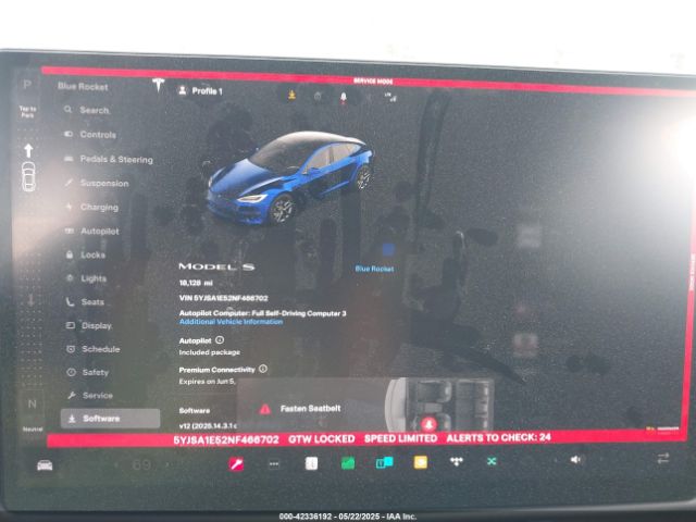 5YJSA1E52NF466702 Tesla Model S Dual Motor All-wheel Drive