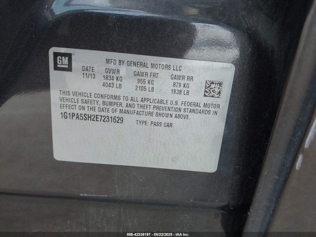 1G1PA5SH2E7231629 Chevrolet luw