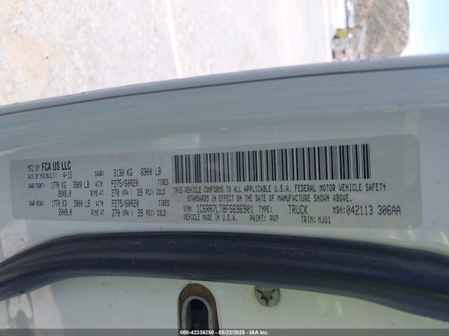 RAM 1500 2015 1C6RR7LT8FS696901 Image 9
