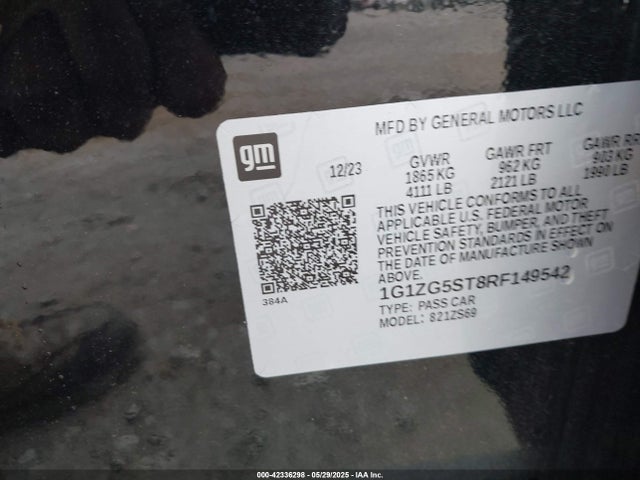 1G1ZG5ST8RF149542 Chevrolet lfv