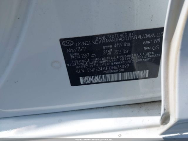 5NPE24AF1JH673099 Hyundai SONATA SE