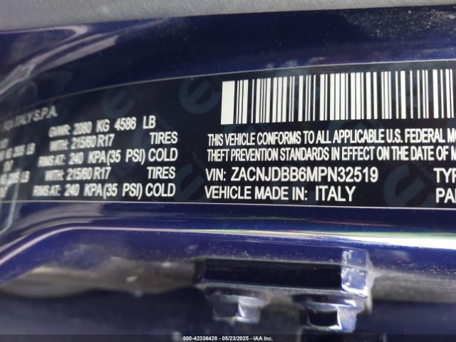 ZACNJDBB6MPN32519 Jeep Renegade Latitude 4x4