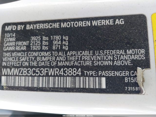2015 MINI COUNTRYMAN WMWZB3C53FWR43884 Photo 8