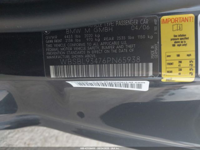 2006 BMW M3 WBSBL93476PN65938 Photo 8