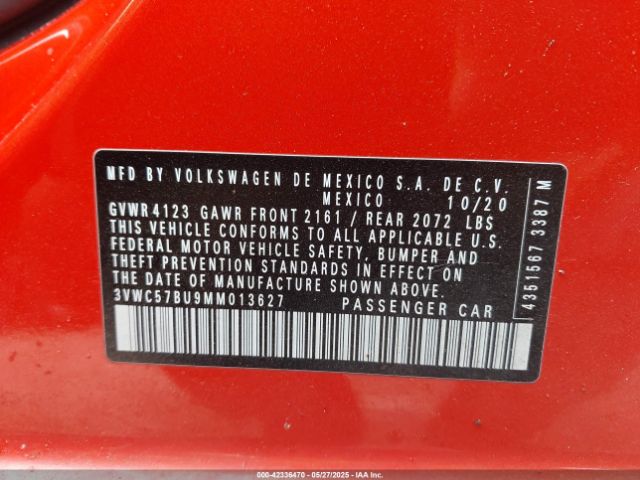 2021 VOLKSWAGEN JETTA 3VWC57BU9MM013627 Photo 8