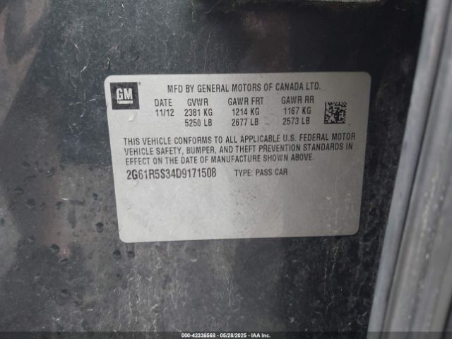 2013 CADILLAC XTS 2G61R5S34D9171508 Photo 8