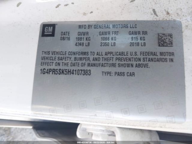 1G4PR5SK5H4107383 Buick Verano Sport Touring