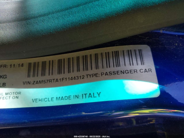 ZAM57RTA1F1144312 Maserati Ghibli S Q4