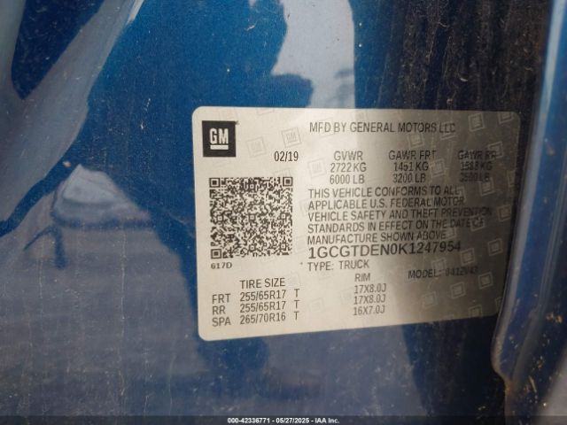1GCGTDEN0K1247954 Chevrolet lg2 - di: direct injection, vvt: variable valve timing, alum, var2, gen2