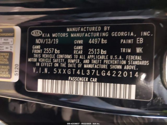 2020 KIA OPTIMA 5XXGT4L37LG422014 Photo 8