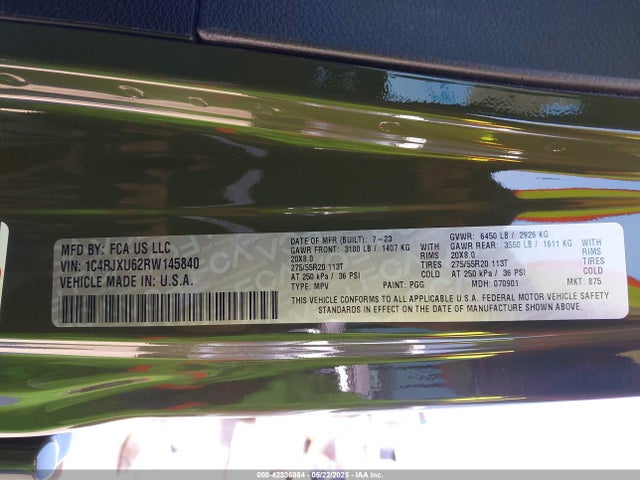 1C4RJXU62RW145840 Jeep 2024