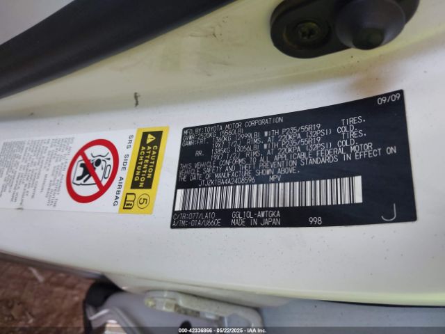 2010 LEXUS RX 350 JTJZK1BA4A2408596 Photo 8