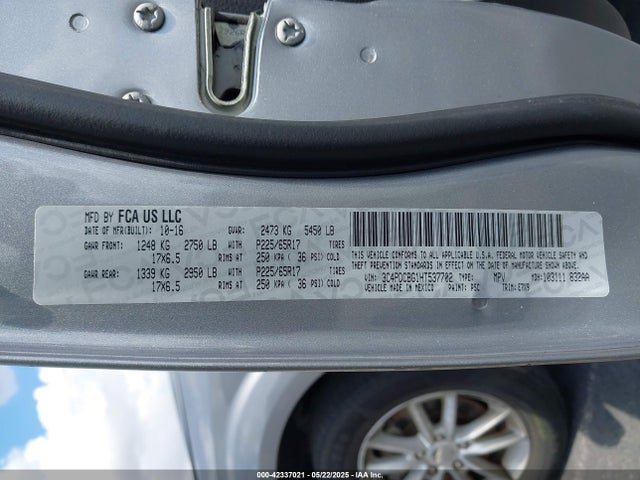 3C4PDCBG1HT537702 Dodge Journey Sxt