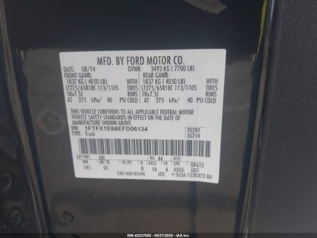1FTFX1E68EFD06134 Ford F-150 Xlt