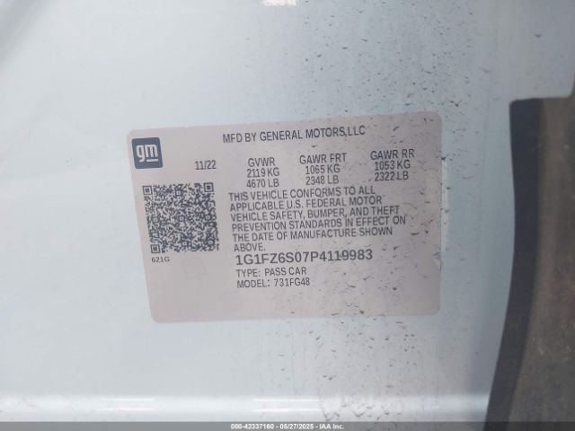 1G1FZ6S07P4119983 Chevrolet Bolt Euv
