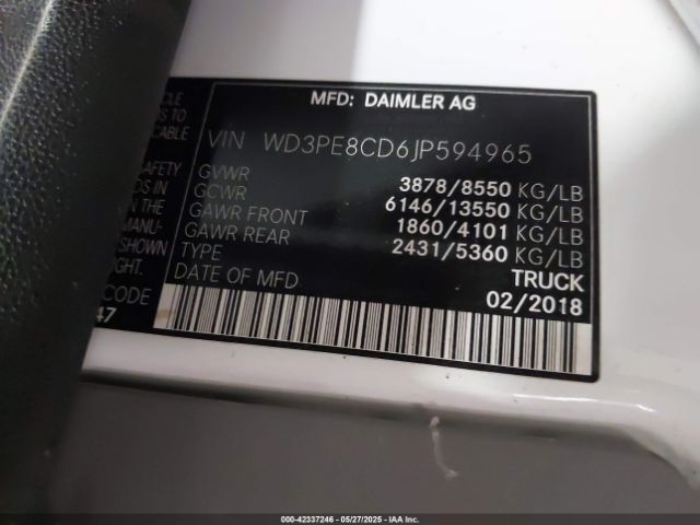 2018 MERCEDES-BENZ SPRINTER 2500 WD3PE8CD6JP594965 Photo 8