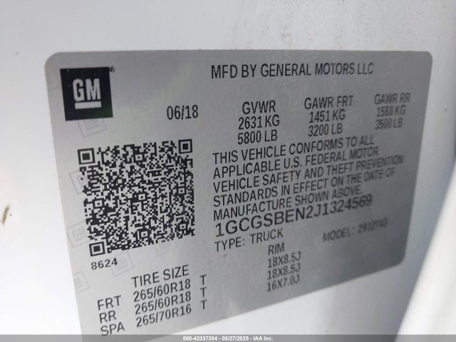 1GCGSBEN2J1324569 Chevrolet lgz - di: direct injection, vvt: variable valve timing, alum, var2, gen2