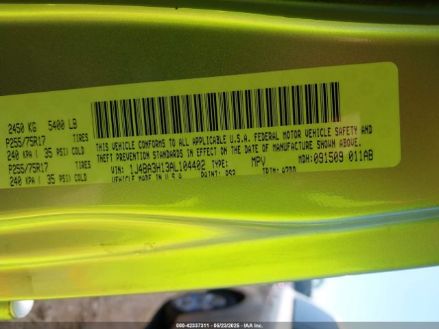 2010 JEEP WRANGLER UNLIMITED 1J4BA3H13AL104402 Photo 8