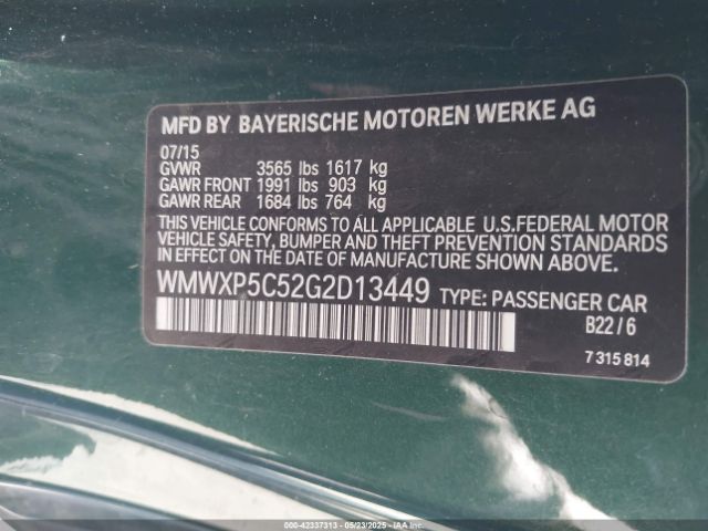 WMWXP5C52G2D13449 Mini Hardtop Cooper