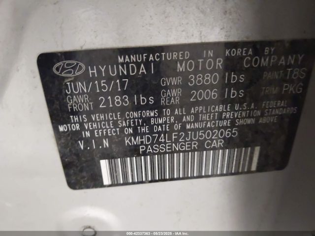 KMHD74LF2JU502065 Hyundai mpi nu