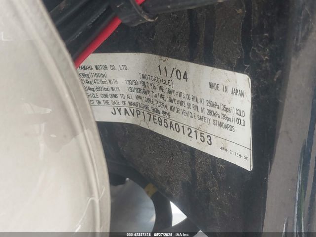 2005 YAMAHA XV1700 JYAVP17E95A012153 Photo 9