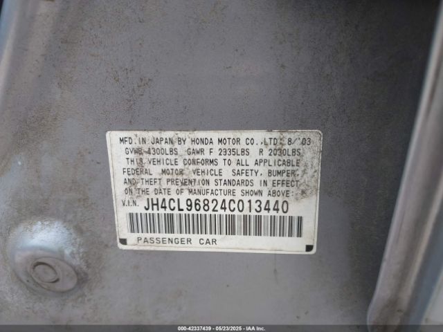 2004 ACURA TSX JH4CL96824C013440 Photo 8