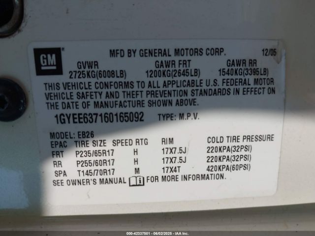 2006 CADILLAC SRX 1GYEE637160165092 Photo 8