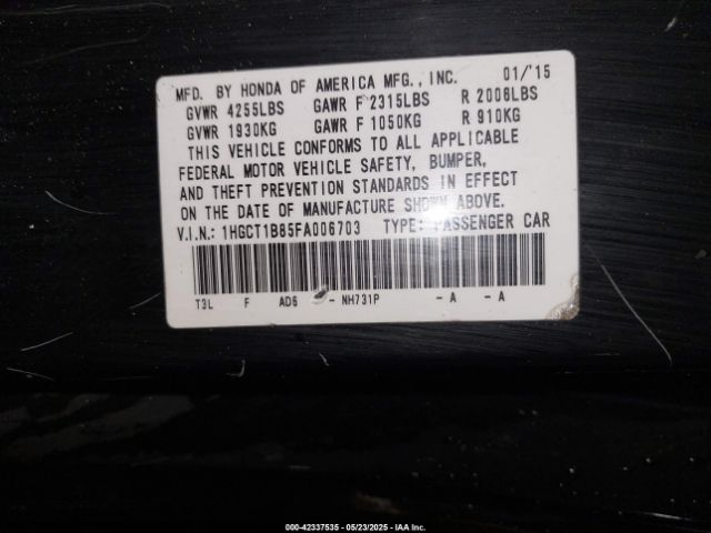 1HGCT1B85FA006703 Honda Accord Ex-l