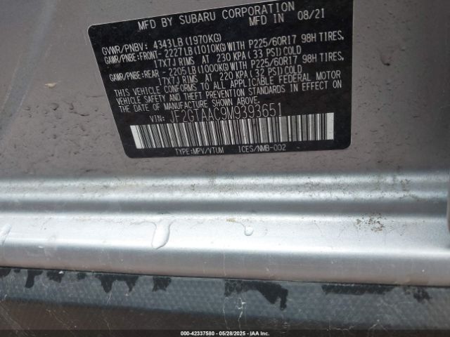 JF2GTAAC9M9393651 Subaru Crosstrek