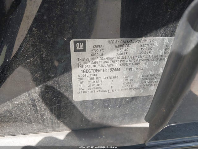 1GCGTDEN1H1182444 Chevrolet lg2 - di: direct injection, vvt: variable valve timing, alum, var2, gen2