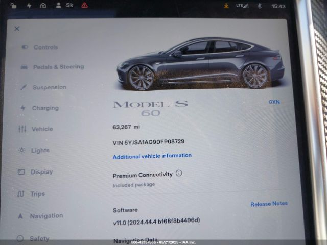 2013 TESLA MODEL S 5YJSA1AG9DFP08729 Photo 6