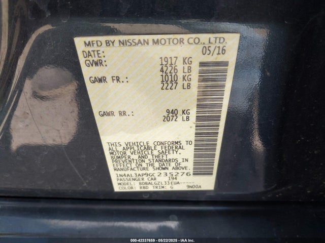 Nissan 2016 2016 1N4AL3AP9GC235276 Image 9