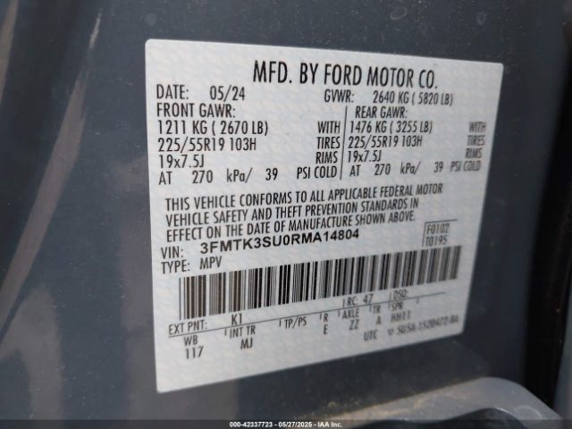 2024 FORD MUSTANG MACH-E 3FMTK3SU0RMA14804 Photo 8