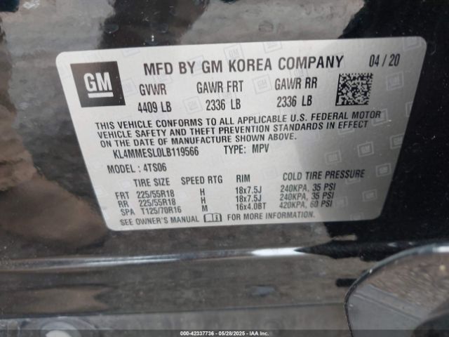 2020 BUICK ENCORE GX KL4MMESL0LB119566 Photo 8