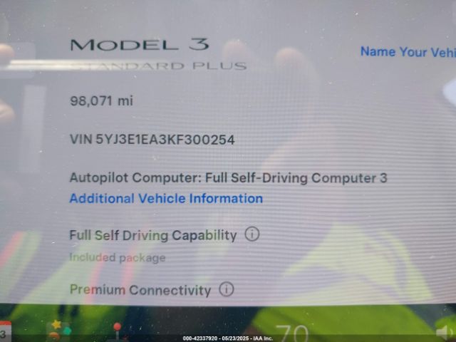 2019 TESLA MODEL 3 5YJ3E1EA3KF300254 Photo 6
