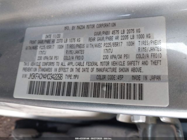 2021 MAZDA CX-5 JM3KFACM4M0342298 Photo 8