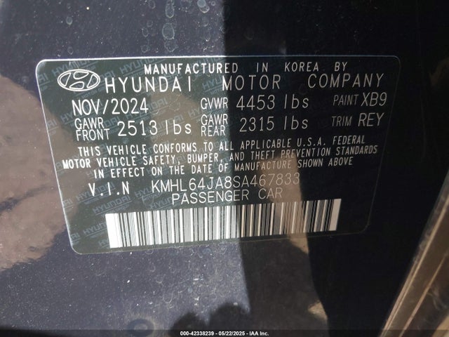 Hyundai SONATA SEL 2025 KMHL64JA8SA467833 Image 9