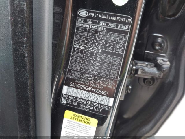 SALVR2BG4FH008462 Land Rover lev3 sulev30