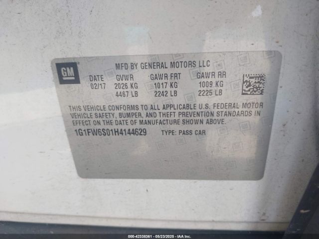 2017 CHEVROLET BOLT EV 1G1FW6S01H4144629 Photo 8