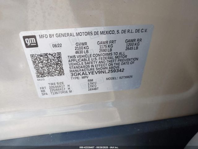 3GKALYEV9NL259342 GMC Terrain Awd At4