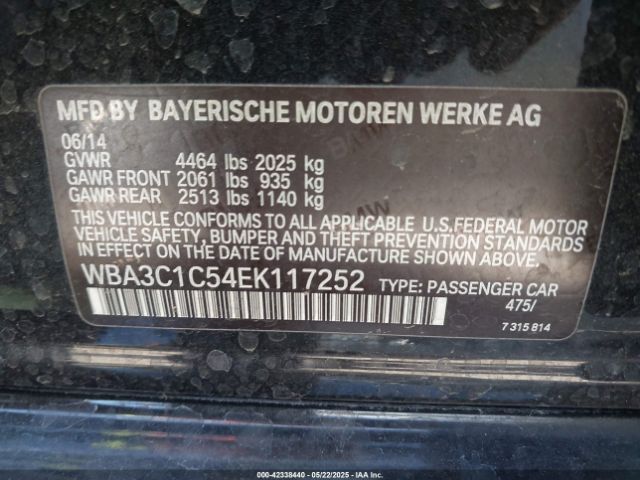 WBA3C1C54EK117252 BMW 328I