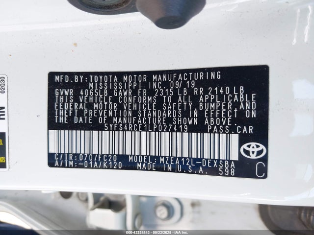 5YFS4RCE1LP027419 Toyota m20-fks